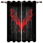 Viking mustriga aknakardin elutuppa Magamistoa Luksuslik koduk&ouml;&ouml;k Sisustusesemed Kardinad 135W x 60H(cm)