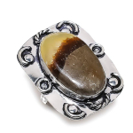 Natural Septerian Stone Gemstone 925 Sterling Silver Jewelry Ring Size 7 j6o02