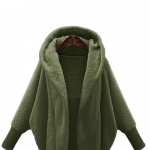 S&uuml;gis- ja talvine pl&uuml;&uuml;s uus naiste massiivne kahepoolne kapuutsiga lahtine kardigan mantel 4XL