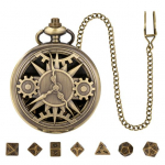 Mini DND t&auml;ringukomplekt V&auml;ike hulktahukaline metallist t&auml;ringukomplekt Pronks Steampunk hammasratas Taskukell