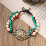 Retro k&auml;sitsi valmistatud kootud k&auml;ev&otilde;ru, tiibeti etnilises stiilis Tianzhu k&auml;ev&otilde;ru, ni&scaron;ikujundus naiste aksessuaaridele