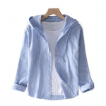 Meeste p&auml;ikesekaitse s&auml;rk kapuutsiga &uuml;herealine triibuline printimine pikkade varrukatega n&ouml;&ouml;riga kardigan lahtine UV-vastane pluss suurus vabaaja XL