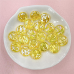 Lahtised nupuhelmed DIY k&auml;ev&otilde;ru DIY k&auml;sitsi valmistatud materjalid 20 tk 12 mm akr&uuml;&uuml;l &uuml;mmargune mobiiltelefoni kett mitme l&otilde;ikega &uuml;hev&auml;rviline kollane