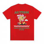 Naljakas autismi hilise diagnoosi klubi meemgraafikaga T-s&auml;rk suvine meeste ja naiste vintage mood vabaaja 100% puuvillast l&uuml;hikeste varrukatega s&auml;rk S must