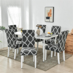 1/2/4/6 t&uuml;kki Tr&uuml;kitud toolikate Pestavad suured elastsed k&ouml;&ouml;gitoolikatted Stretch istmekatted s&ouml;&ouml;gitoa kodukaunistamiseks 6Pieces