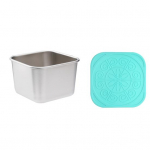 60/180ML 1/6 tk kastmetops lekkekindla silikoonkaanega roostevabast terasest toidu s&auml;ilitusn&otilde;ud pikniku ket&scaron;upi suupisted virnastatavad l&otilde;unakarbi purgid 180ml oranž