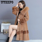 Pikkade varrukatega soe tuulejakk suur suurus villane mantel kevad ja s&uuml;gis suur suurus naisteriided M