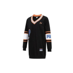 PUMA Urban Vintage M&auml;rgi Logotr&uuml;kiga Spordiklassikaline Kootud Pikkade Varrukatega Kleit Naiste Kleit Must 677380-01 L