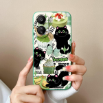 Uus koomiksimustriga kate Xiaomi Redmi 12 13 13C K60 Ultra K70 Note 13 Pro Bumper Anti Drop Liquid Pehme Silikoonist Pretty Phone Case Shell jaoks Redmi jaoks Redmi K70 Pro