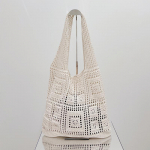 Yogodlns Suure mahutavusega heegelkott kootud &otilde;&otilde;neskudumisega k&auml;ekotid mood &otilde;lakotid naistele suvine rand ostukott 36x32cm beež