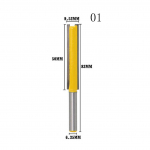 1 tk &uuml;lipikk tasapinnaline trimmimise otsak &ndash; 1/4 varre trimmimise t&ouml;&ouml;riist 50/76 mm 1/4*3/8*50