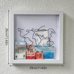 1 PC Suveniirid Fotoraamid Kaardikarp Seiklusarhiivi karbid Seiklusfaili kast Rahakast postkaartide jaoks Piletikorraldaja Reisimine 29x29cm