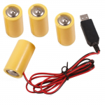USB Toitekonverter DC Buck Boost Aku Eliminaator Asenda 4tk 1.5V LR14 C &Uuml;hendus LED-valguse jaoks