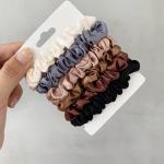 6 tk Elastsed juuksepaelad Naiste juukselipsud juustele Aksessuaarid Satiinist Scrunchies