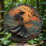 1 tk 8x8-tolline &uuml;mmargune alumiiniumist lame ainulaadne 2D gooti n&otilde;iateemaline kaunistus sobib kontori- ja pereukse seina kunstiliseks kaunistamiseks. 8x8Inch