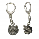 West Highland White Terrier, Westie, Westy I - Silver-plated key ring with dog, handbag decoration, backpack pendant by Art-Dog brand h&otilde;be