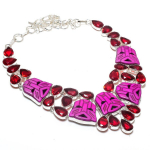 Natural Cameo, Garnet Gemstone 925 Sterling Silver Jewelry Necklace 18 k5c95
