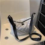 Talvine kosmose puuvillane &otilde;lakott naistele Retro rombist pelmeenikott Luksuslik naiste kott Kaenlaaluse k&auml;ekoti kott 24x8x19cm h&otilde;be