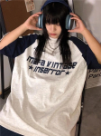 Y2K Korea vintage t&auml;navar&otilde;ivad vabaaja Acubi Harajuku Egirl l&uuml;hikeste varrukatega T-s&auml;rgid Grunge Esteetika Suured s&auml;rgid Topid Riided M