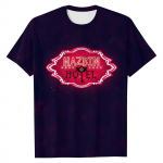 Naiste moe vabaaja tr&uuml;kitud l&uuml;hikeste varrukatega pullover topsid L sinine