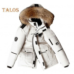 Meeste sulejope mitme taskuga Kapuutsiga kunstkarusnahast &auml;&auml;risega pikkade varrukatega tuulekindel disain v&auml;limantel T&otilde;mblukuga plekk Cargo sulemantel 2XL valge