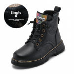 T&uuml;drukute l&uuml;hikesed saapad s&uuml;gise ja talve uued keskmised &uuml;hekordsed saapad Moodsad ja vabaaja kuhjaga paksendatud poiste puuvillased saapad 35