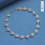 925 Sterling h&otilde;be AAA tsirkoonist s&uuml;damekujuline k&auml;ev&otilde;ru Moodsad pulmaehted 20CM