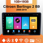 Autoraadio Android Auto Carplay Citroen Berlingo 2 B9 2008-2019 multimeediapleieri peakomplekti stereo GPS navigatsioon BT WIFI 1+16GB 1+16GB