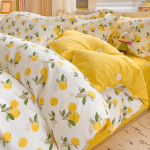 Paksendatud nahas&otilde;bralikud puuvillased linad Neljaosaline tekikott Twill linad Multifilmi &uuml;hiselamu kolmeosaline komplekt 1.2m bed beige