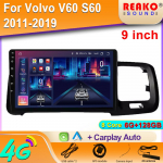 Android autoraadio Volvo V60 S60 2011-2019 jaoks Video Multimeedia Bluetooth M&auml;ngija Navigatsioon GPS Carplay Autoradio stereo 8 core 6GB+128GB