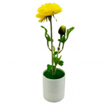 Kunstlikud potililletaimed Kastmist pole vaja Plastist potilillede bonsai elutruu v&auml;rviline kodukaunistus elutoa magamistoa aia jaoks kollane