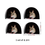 4 tk naljakad hiireaugu kleebised &ndash; dekoratiivsed vannitoa, magamistoa, k&ouml;&ouml;gi, elutoa seinakleebised &ndash; isekleepuvad, veekindlad, loominguline disain