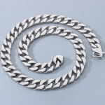 Meeste ketikaelakeed 50/60CM 316L roostevabast terasest 15MM laiusega &auml;&auml;rekivi Kuuba l&uuml;lidega ketid kaelakeeltel meeste kaelakeed aksessuaarid 50CM h&otilde;be