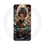 Coque Maniacase pour Samsung Galaxy A3 2017 demon slayer Tanjiro anime manga