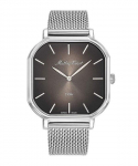 Mathey-Tissot Monsoon Square, roostevabast terasest musta sihverplaadiga kvarts H7917AN meeste k&auml;ekell