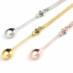 Mini krooni teelusika ripats Klassikaline kuninglik kaelakee kroonlusikaga kaelakee kuld