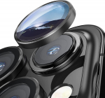 S&uuml;gavlilla kaamera objektiivi kaitse Iphone 15 14 Pro Max Plus 13 12 Mini 11 14Pro 14Plus 11Pro Iphone14 13Pro 12Pro klaasikaitsekile tarvik For iPhone 16 Pro must
