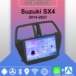 Android Carplay Autoraadio Suzuki SX4 2014-2021 jaoks Multimeediam&auml;ngija Pea&uuml;ksus Stereo GPS-navigatsioon BT WIFI 2+32GB 2+32GB pink