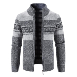 V&auml;rviga sobiv jakk Meeste kootud kampsun Lahtine fliis Paksenenud kampsun Hooajaline fliis Vabaaja trendikas mantel Mehed 3XL gray