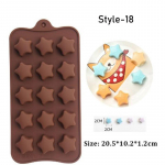 Uus koogik&uuml;psetust&ouml;&ouml;riist Puuviljad kummikommid silikoonvormid j&auml;&auml;vaiguvormid &scaron;okolaaditarretise puding 3D vormid loomad isetegemine Star 2
