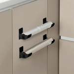 4 tk No-Drill Kitchen hoiuriiulikomplekt &ndash; multifunktsionaalne, toidukindel plastikust vahend toidukile, pr&uuml;gikottide ja muu jaoks 4pc