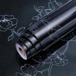 P&auml;rlmutter isekleepuv PVC-kleebis m&ouml;&ouml;bli ja k&ouml;&ouml;gi renoveerimiseks 40cm x 1m, Laser must