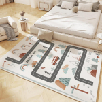 Laste m&auml;ngumatt Libisemiskindlad flanellvaibad lastetuppa Kodu Elutuba Magamistuba K&ouml;&ouml;k Vaip Masinaga pestav p&otilde;randamatt 160x230cm-63x91in