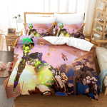 3D Prinditud M&auml;ng Overwatch 2 Invasion Voodipesukomplekt &Uuml;he-, Kahekohaline, T&auml;ism&otilde;&otilde;dus, Kuninganna, Kuninga Suurusega Voodikomplekt T&auml;iskasvanu Laste Magamistuba Tekikottide Komplektid 70x133cm 2pcs beige