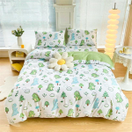 Lillemustriga Dinosaurus Kogu Hooaja Tekikate Voodipesu Tekikoti Komplektid Pehme Tekikate ja Padjap&uuml;&uuml;rid &Uuml;he-/Kahekohaline/Queen/King 135x200cm 2pcs