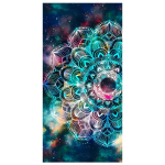 Rannar&auml;tik Mandala digitaalne prinditud vett imav kiiresti kuivav ujumismasin mikrokiust antistaatiline ruut 50x100cm