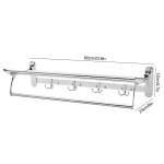 Roostevabast terasest vannitoar&auml;tikuhoidja Hoiukorraldaja Riiul Seinale kinnitatav k&auml;ter&auml;tikuivati ​​Kodu Hotelli seinariiul k&ouml;&ouml;gile Vannitoas h&otilde;be