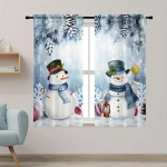 Kaasaegsed j&otilde;uluteemalised pol&uuml;esterkardinad 2 tk komplekt Pidulik digiprint Masinpestavad P&uuml;hadekaunistused erinevatele ruumidele 2x50W160H(CM)40x63in&Hook