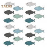 20 tk. Puidust kala seinakaunistus, maalitud kalade kaunistused, mere&auml;&auml;rsed rannikuteemalised seinakunst Kalakaunistused j&auml;rvemaja jaoks Kodu rannakaunistus Sets