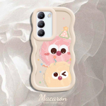 V&auml;rvitud muster Big Wave Edge pehme silikoon materjal Macaron telefoni &uuml;mbris p&otilde;rutuskindel kaitsev kummist korpus OnePlus Vivo Motorola Moto jaoks Vivo V27 5G must